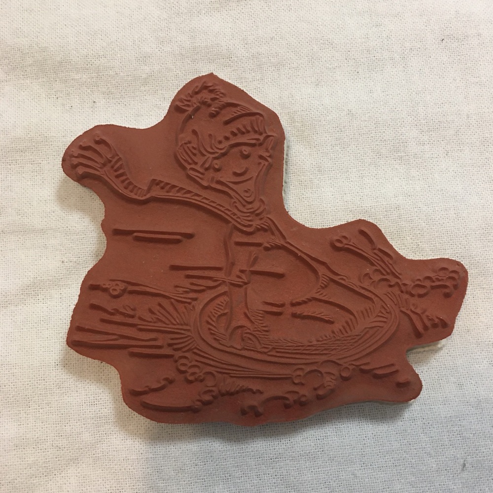 NWT Winter Sledding Boy Rubber Cling Stamp